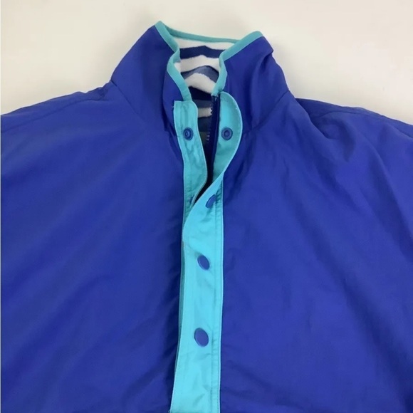 Chubbies Mens Sz M Reversible Fleece Windbreaker Pullover Blue Striped Nylon - Picture 4 of 10
